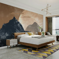 Birds flying at sunset mural GD106

