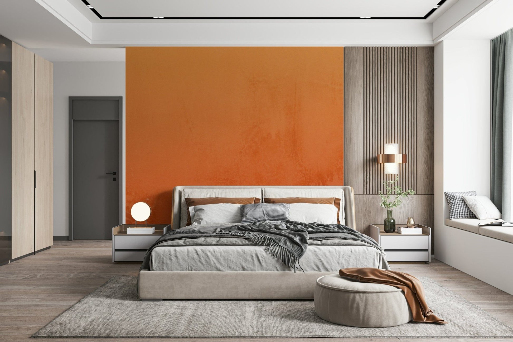 Warm Sunset gradient wall mural featuring abstract texture.