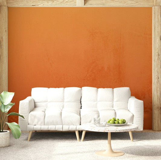 Abstract Sunset pattern, dramatic orange and yellow wall mural.
