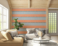 Subtle texture and colors of the Sunset Waves Wallpaper design.