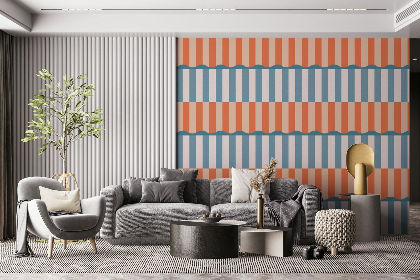 Light filtering over the beautiful Sunset Waves Wallpaper.