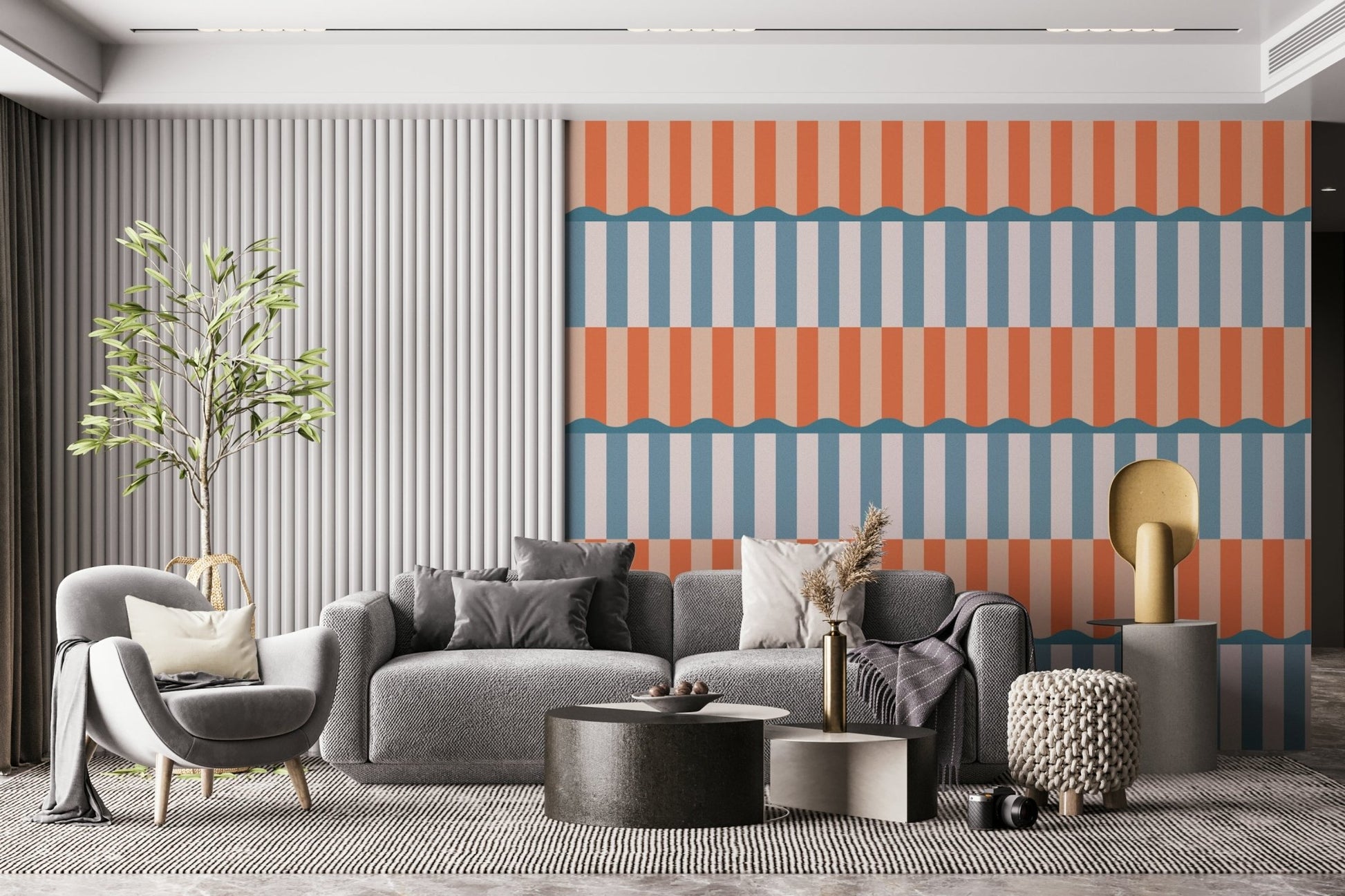 Light filtering over the beautiful Sunset Waves Wallpaper.