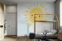 Hand-drawn sun in blue sky scene GD326


