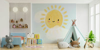 Sun with face and clouds drawing GD326

