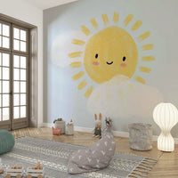 Cute smiling sun and fluffy cloud GD326

