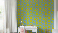 Peel and stick daisy wallpaper with sunlit tones, GD957