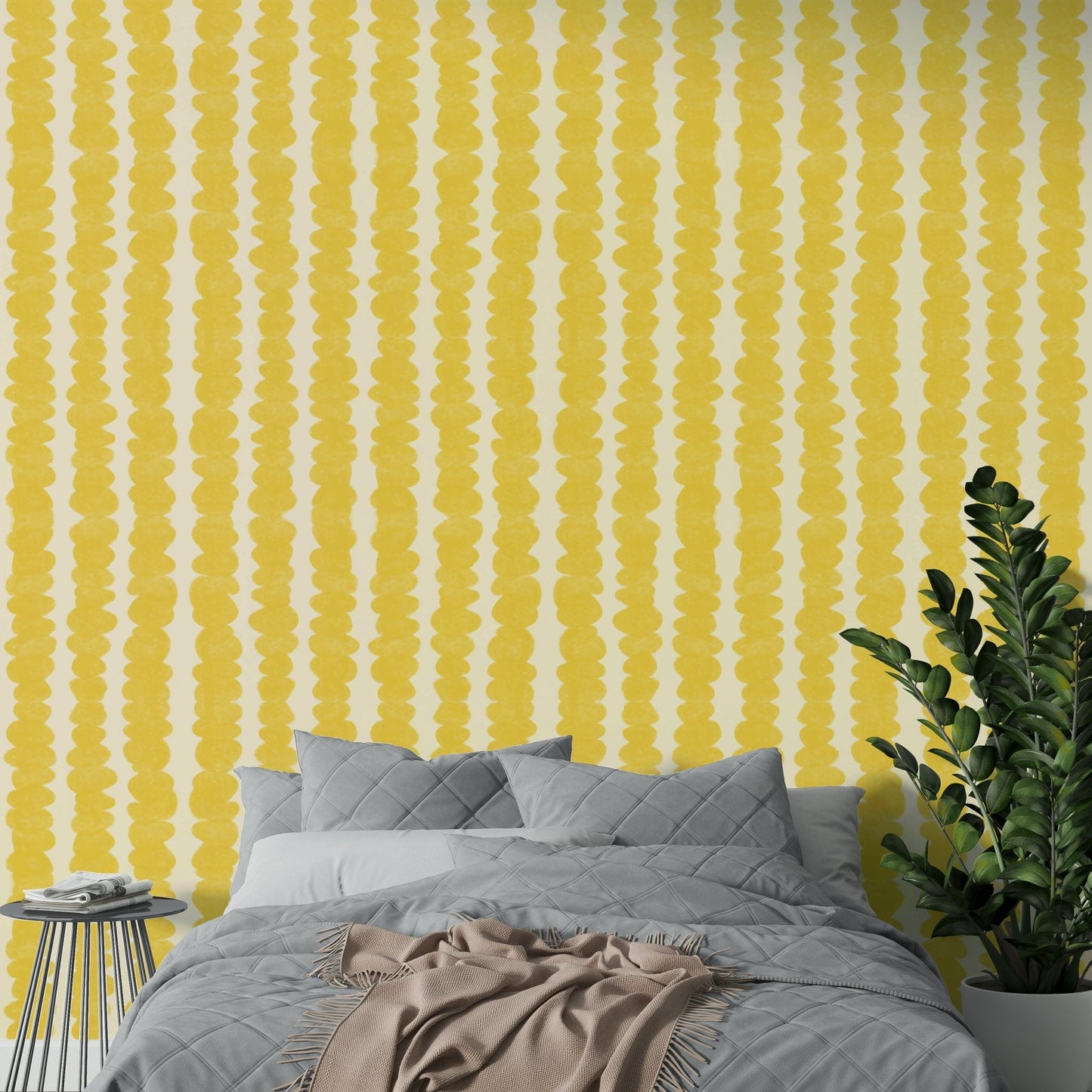 Sunshine Stacks wallpaper with warm yellow design

