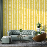 Bright yellow stacked block wallpaper for walls

