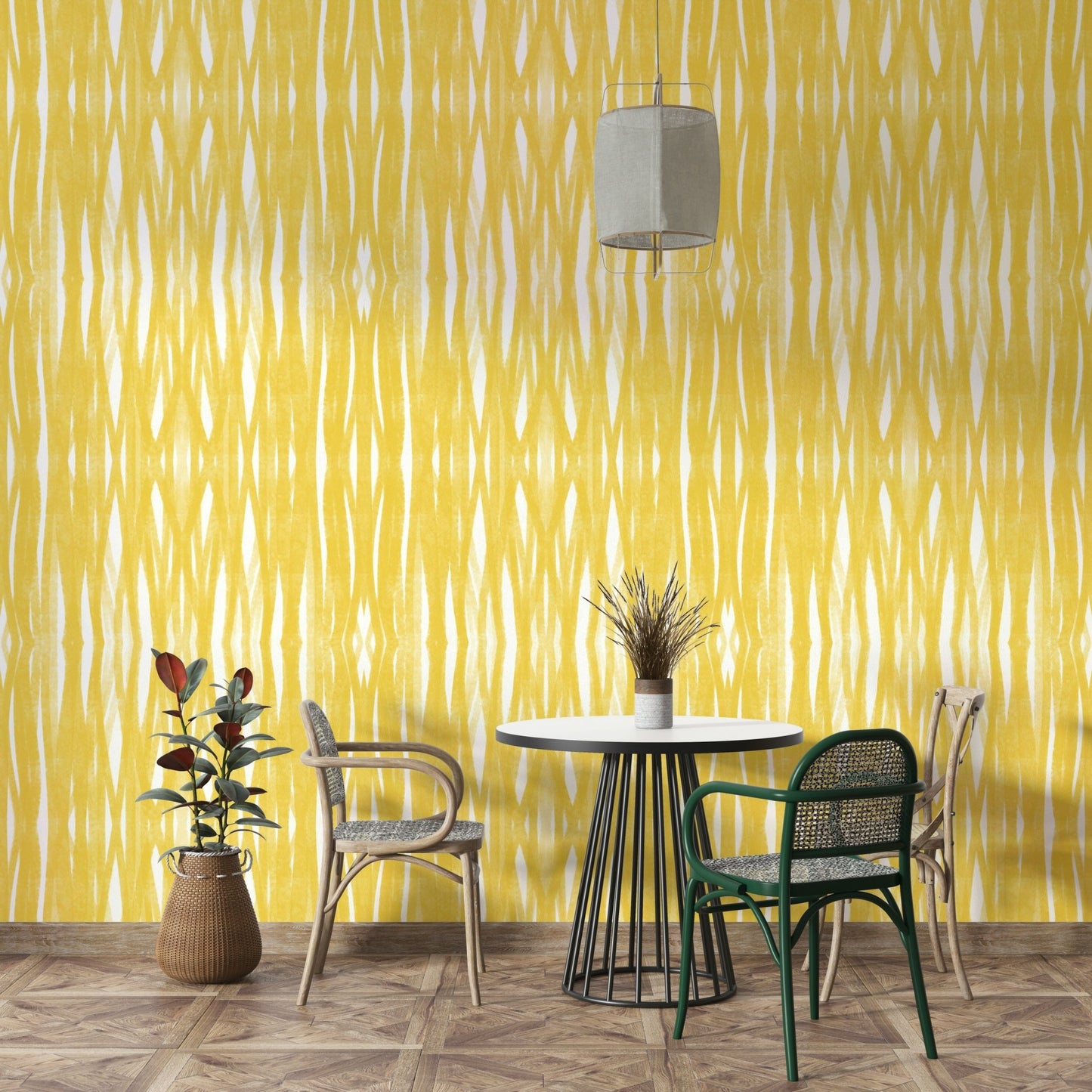 Yellow sunshine strokes for a lively room

