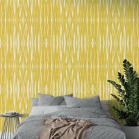 Abstract brushstroke design in yellow

