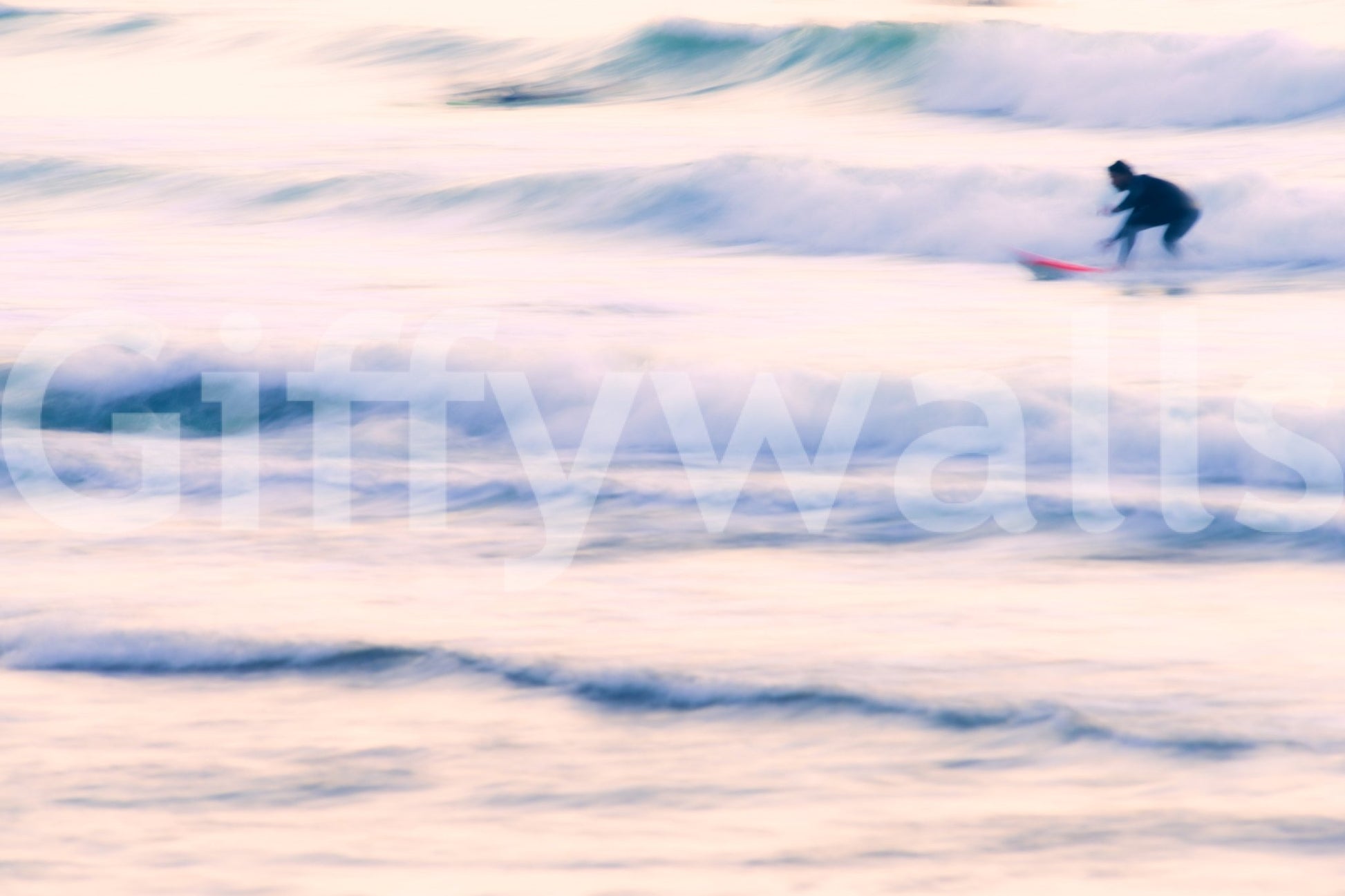 A high-quality serene beach wall mural for walls.

