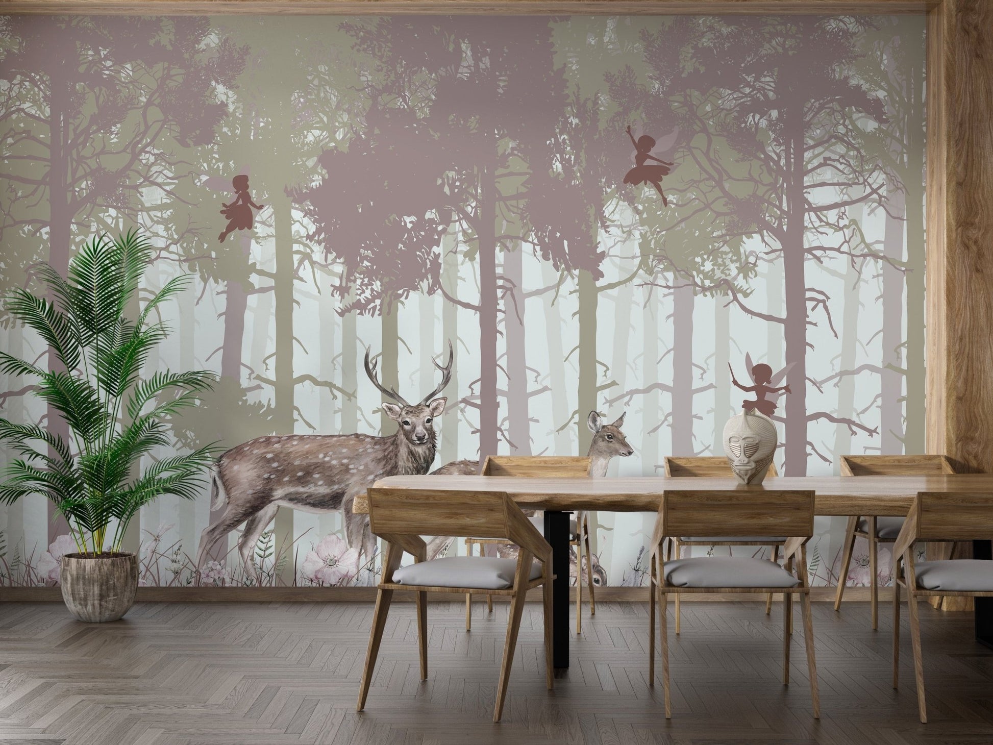 Surreal Fairies Wood Wallpaper Murals - Giffywalls A618