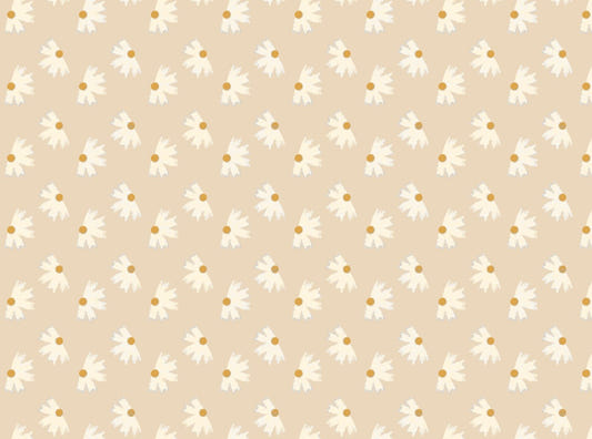 Chic Pearl Daisy Delight Wallpaper
