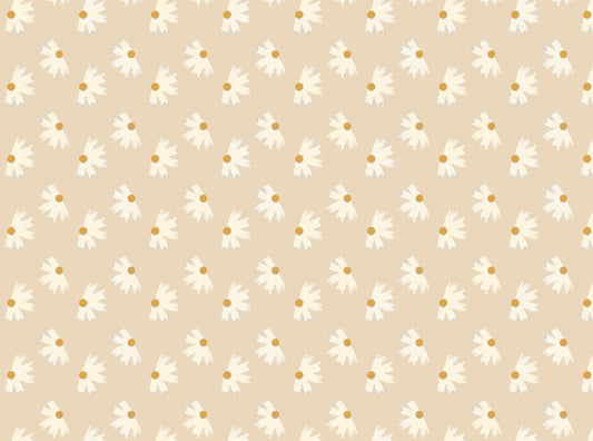 Chic Pearl Daisy Delight Wallpaper