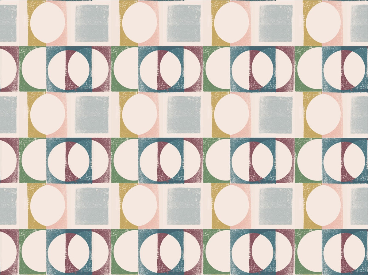 Modern Italian Villa Pink Blush AB Wallpaper in your room — zoomed