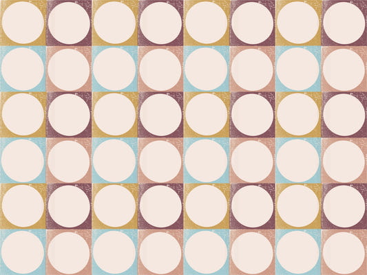 Modern Pink Blush Circles Pattern Wallpaper