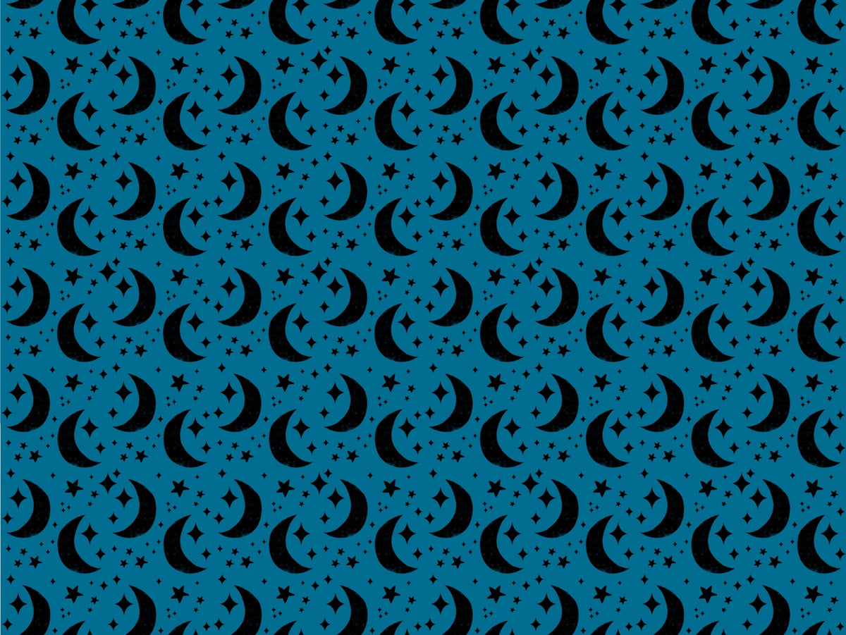 Moon Blue Background Wallpaper