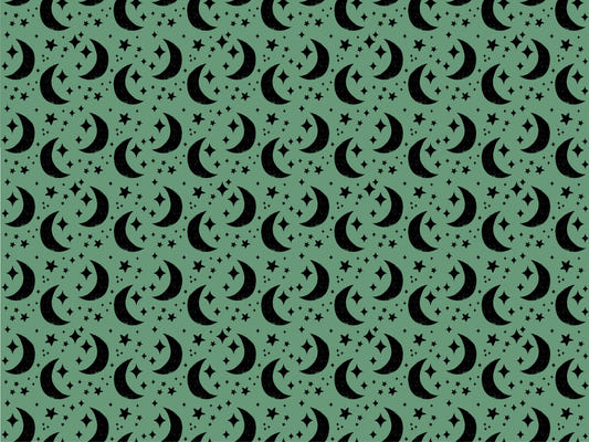 Moon Green Background Wallpaper