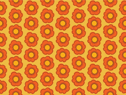 Retro Sunflower Wallpaper