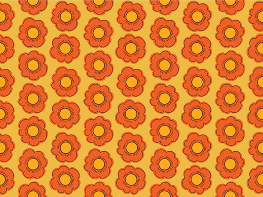 Retro Sunflower Wallpaper