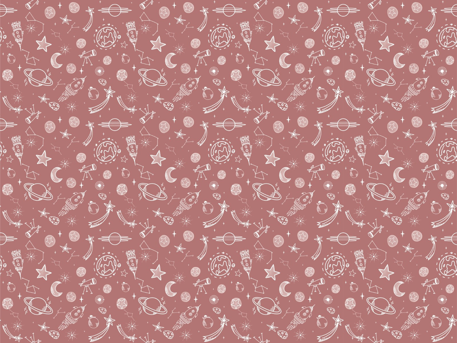 Space Voyage Rose Color Wallpaper
