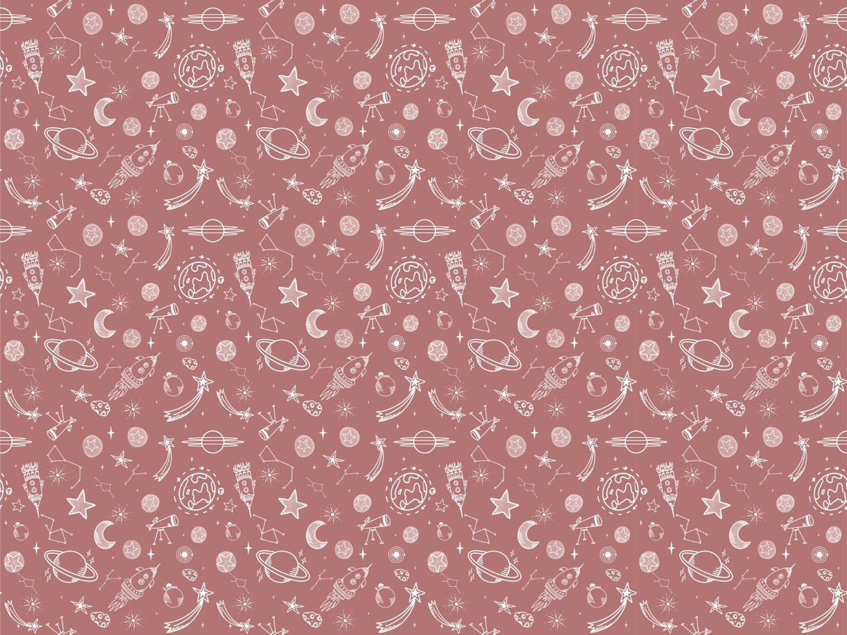 Space Voyage Rose Color Wallpaper in your room — zoomed