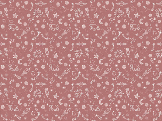 Space Voyage Rose Color Wallpaper