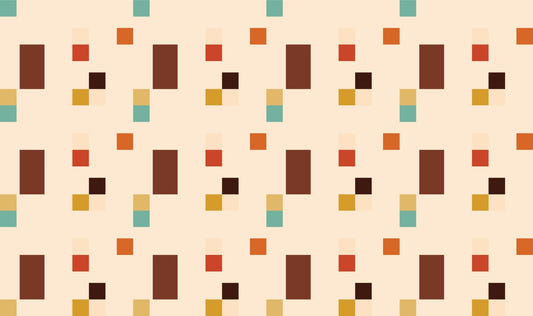 Vintage Tiles Beige Color Wallpaper