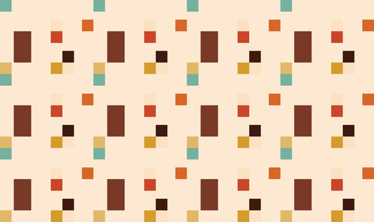 Vintage Tiles Beige Color Wallpaper