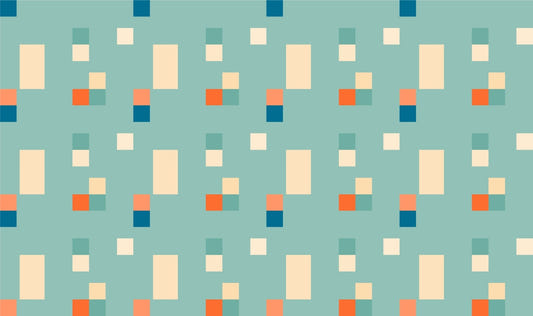 Vintage Tiles Blue Color Wallpaper