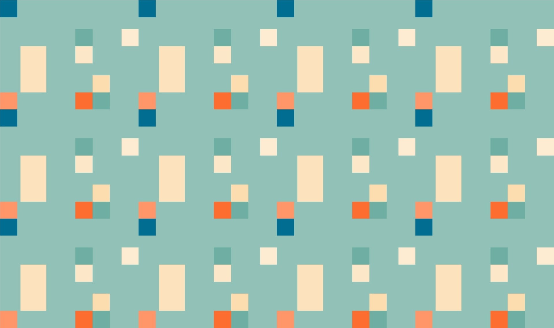 Vintage Tiles Blue Color Wallpaper
