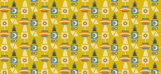 70s Geo Metric Avocado Yellow Wallpaper