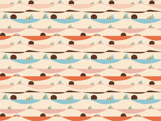 Apricity Landspace Repeat Pattern Wallpaper