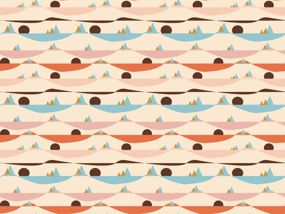 Apricity Landspace Repeat Pattern Wallpaper