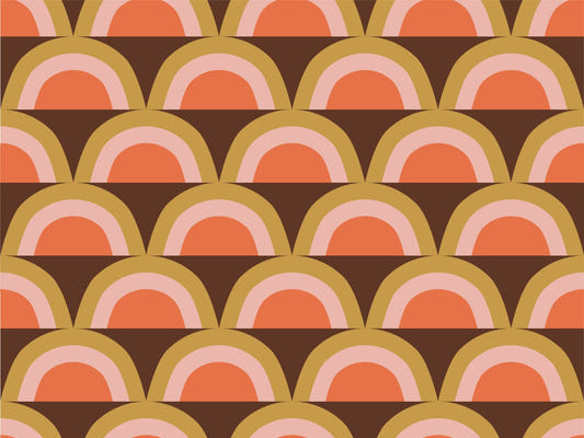 Apricity Boho Chocolate Yellow Wallpaper
