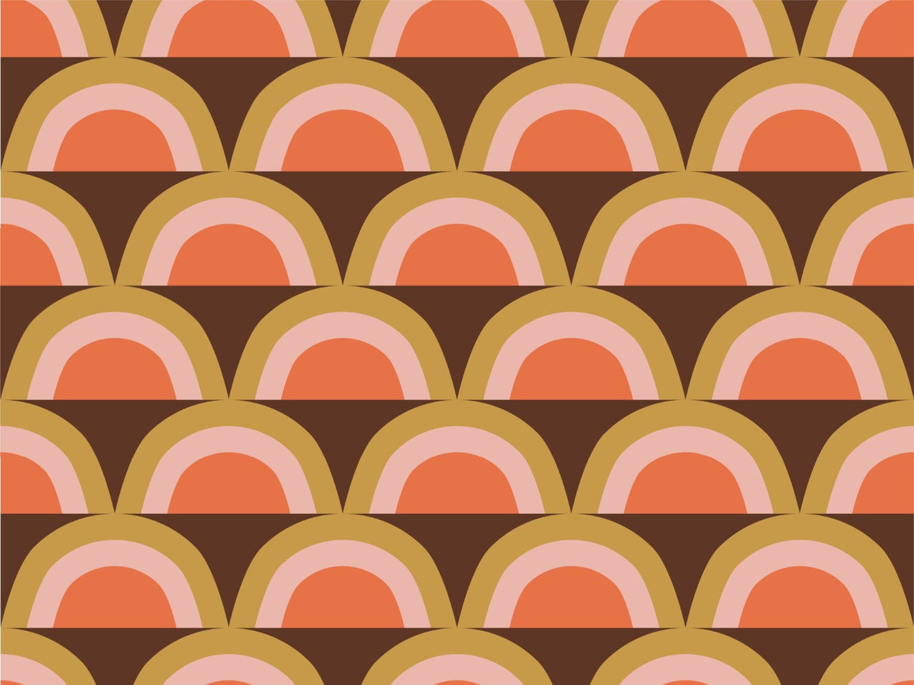 Apricity Boho Chocolate Yellow Wallpaper