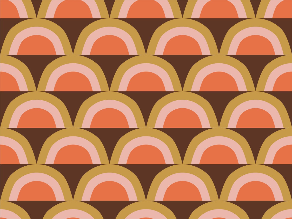 Apricity Boho Chocolate Yellow Wallpaper