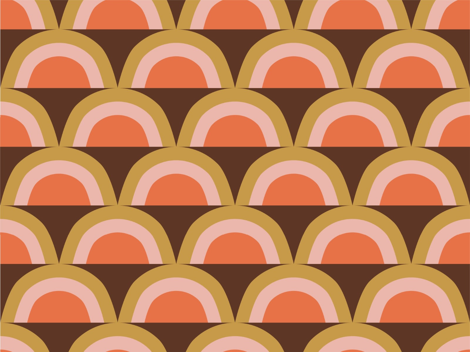 Apricity Boho Chocolate Yellow Wallpaper