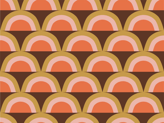 Apricity Boho Chocolate Yellow Wallpaper