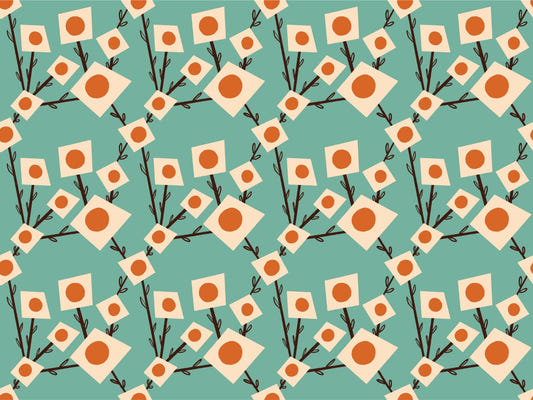 Square Flower Bouquet Wallpaper For Walls