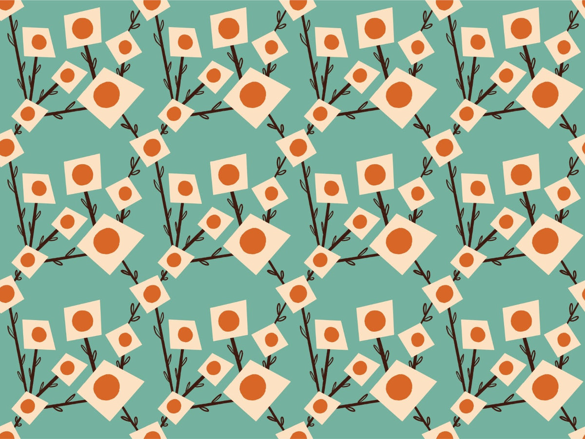 Square Flower Bouquet Wallpaper For Walls