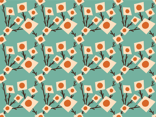 Square Flower Bouquet Wallpaper For Walls