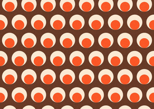 Classic Mid Mod Dot Eye Brown Wallpaper
