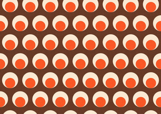 Classic Mid Mod Dot Eye Brown Wallpaper