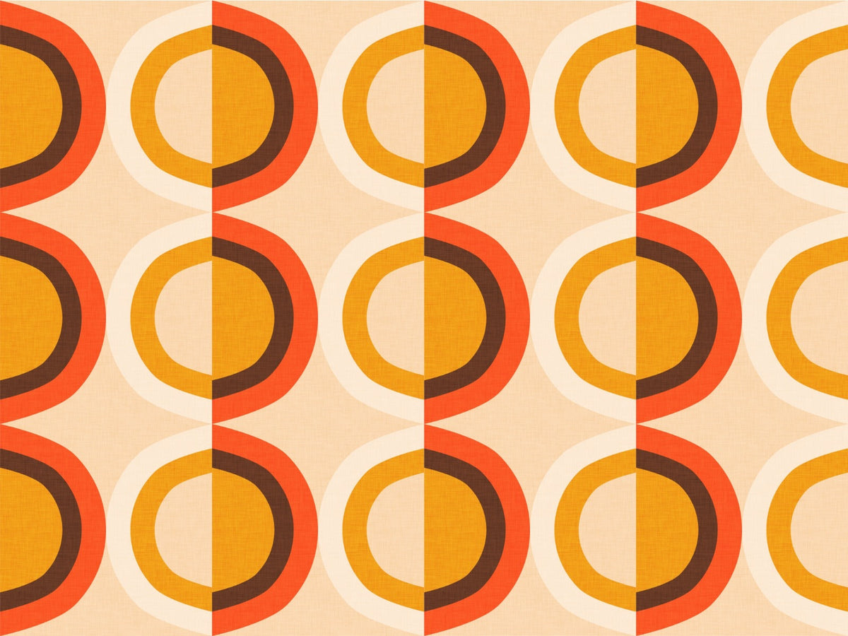 Mid Century Modern Dots Wallpaper in your room — zoomed