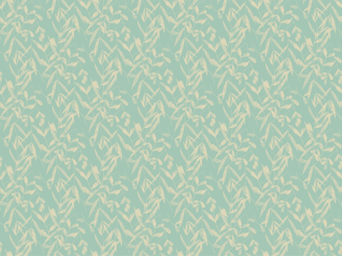 Dark Academy Floral Blue Wallpaper