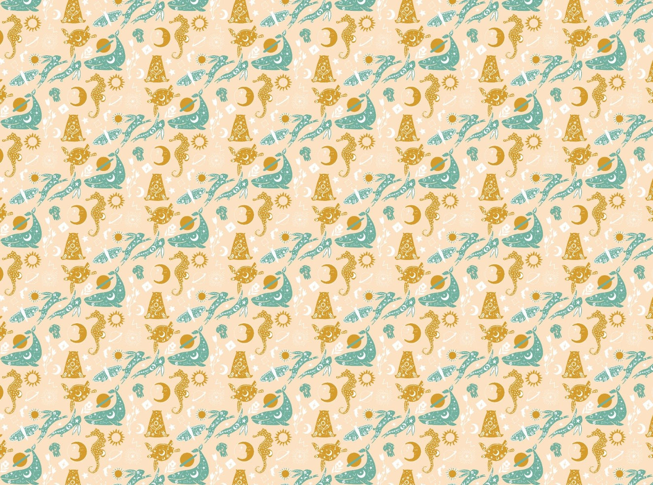 Dream Night Pink Yellow Animals With Flower Wallpaper
