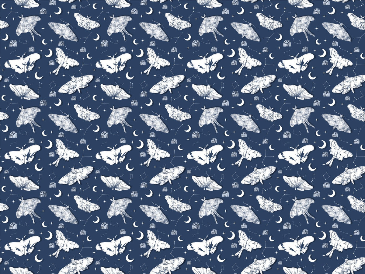 Shibori Floral Butterflies Stars Wallpaper