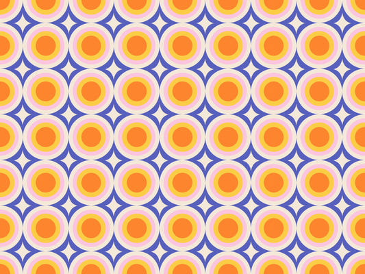 Groovy Dots Purple Repeat Pattern Wallpaper
