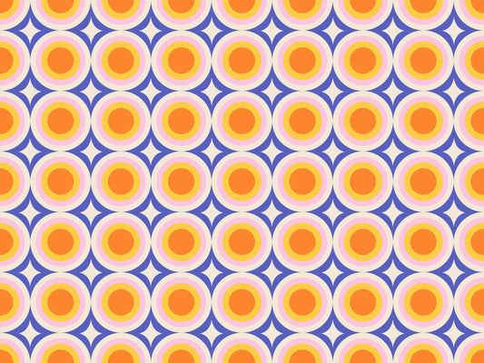 Groovy Dots Purple Repeat Pattern Wallpaper